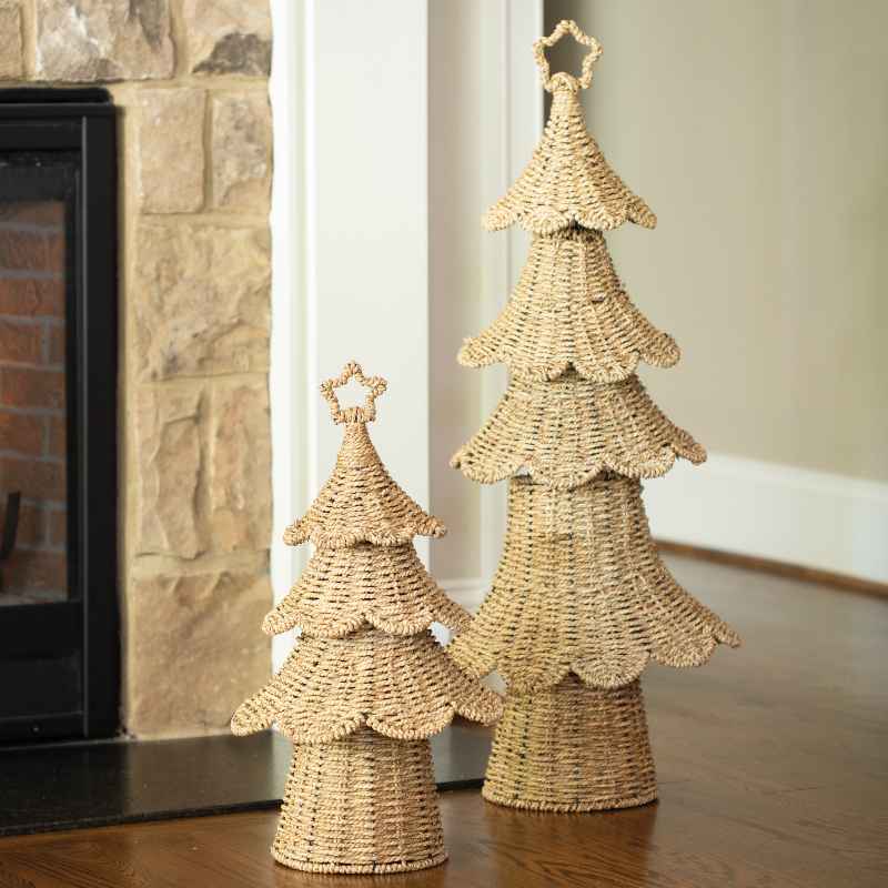 Woven Vine Christmas Tree Decor - Set of 2